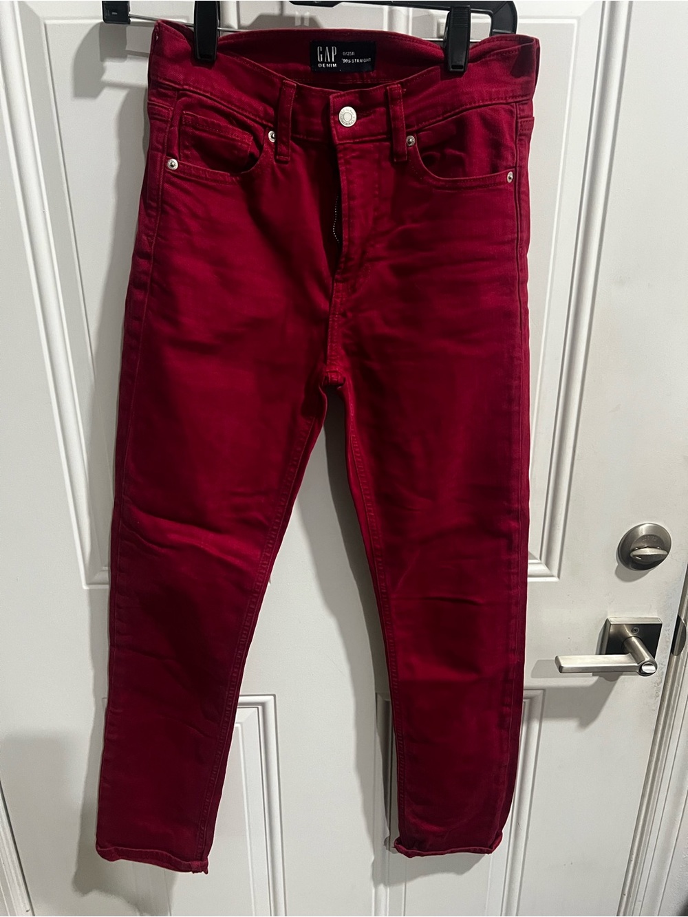 GAP Deep Red High-Rise 90s Straight Women’s Jeans